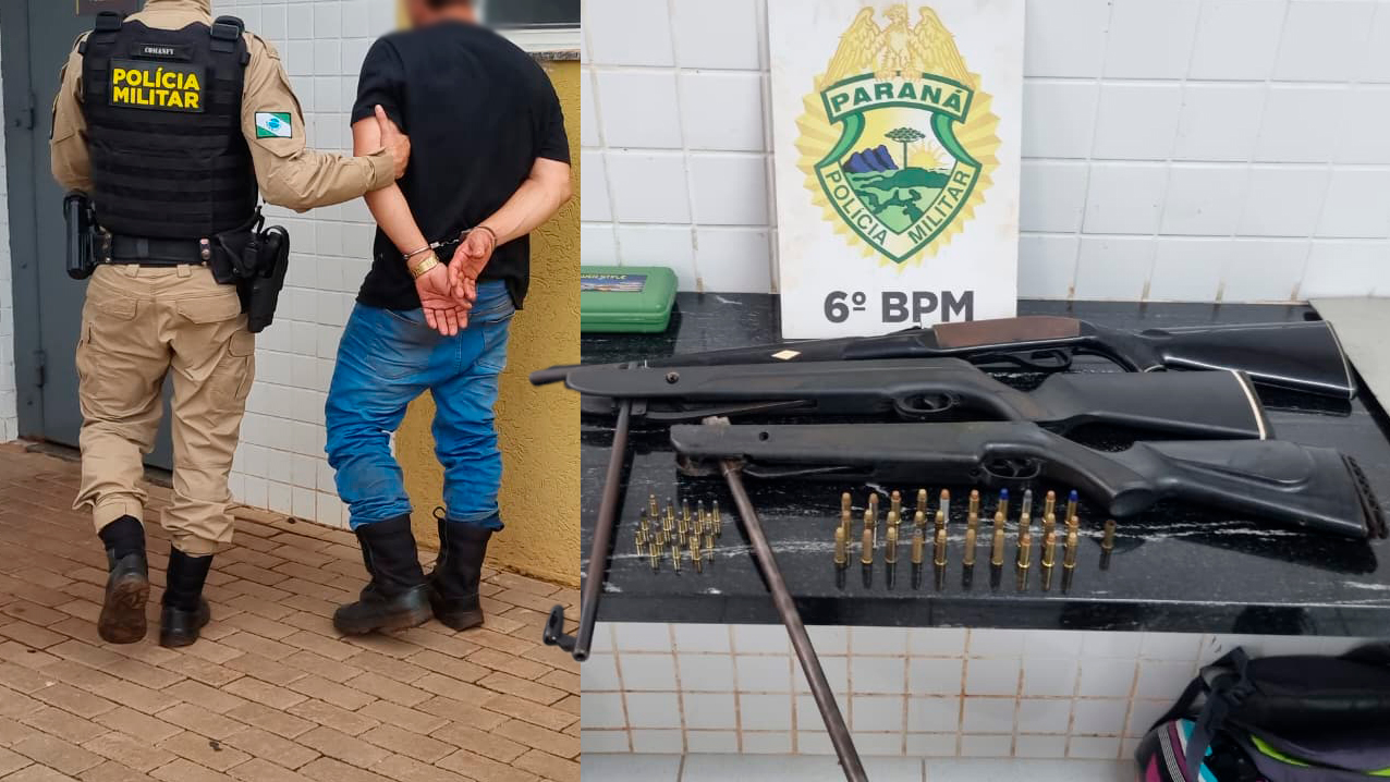 Imagem referente a Homem é detido armado em veículo na região da FAG, em Cascavel