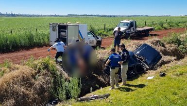Imagem referente a Corpo da mulher que morreu em grave acidente na BR-163, em Cascavel é recolhido