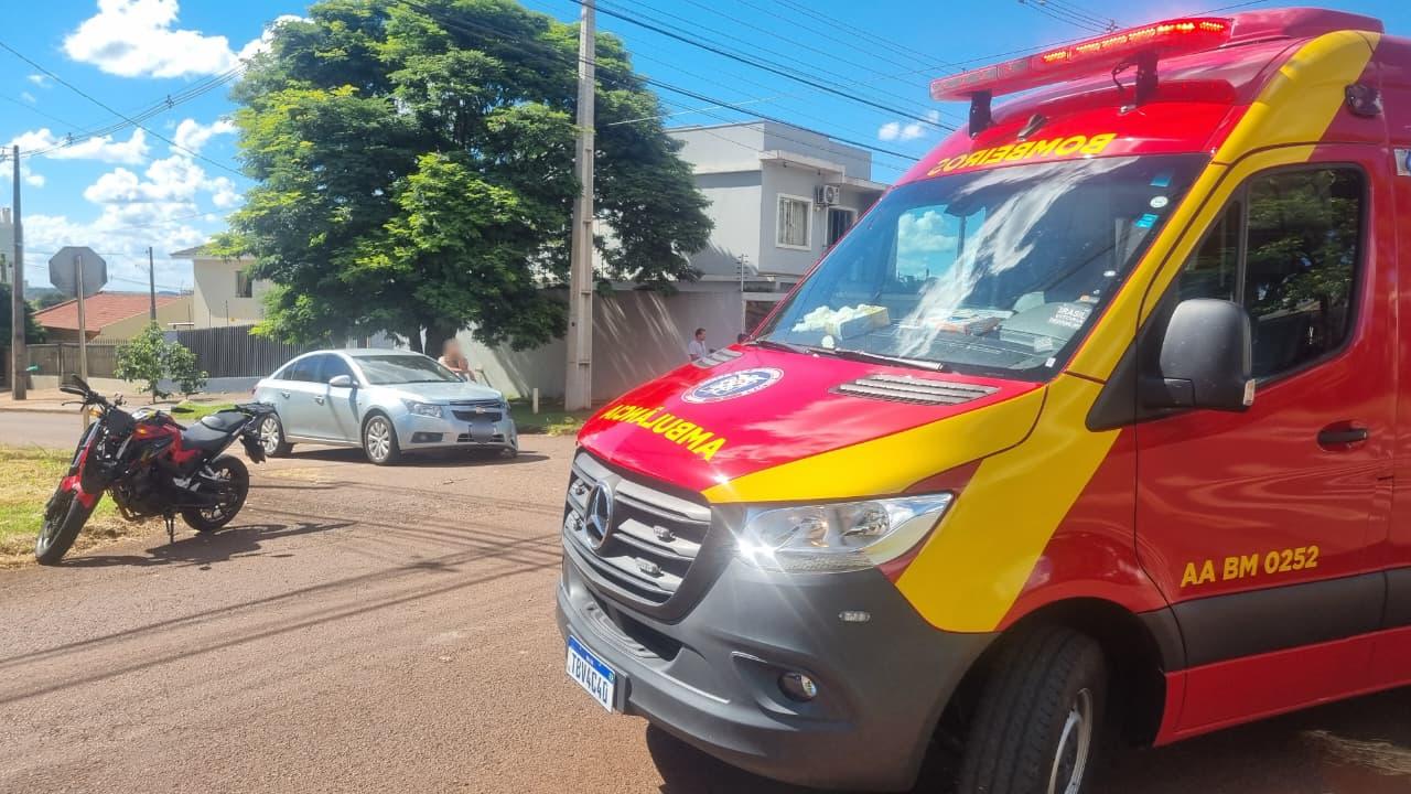 Acidente trânsito no Alto Alegre deixa motociclista ferido