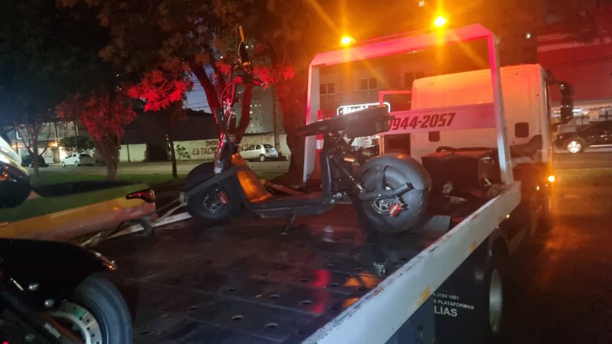 Dois ciclomotores são apreendidos pela Transitar durante fiscalização no Centro de Cascavel