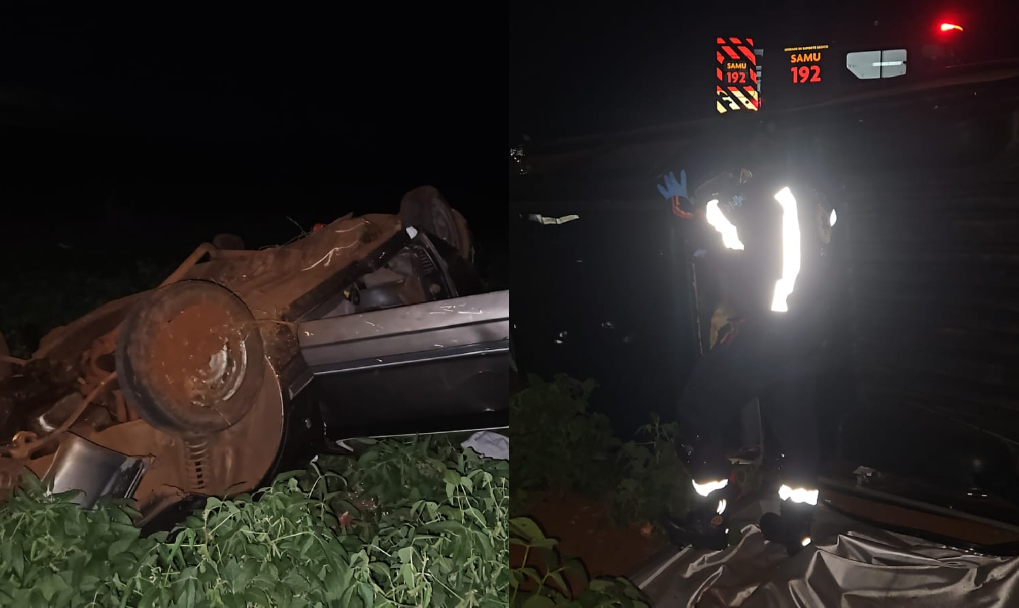 Homem morre e três ficam feridos após colisão entre carro e caminhonete na PR-488 Homem morre e três ficam feridos após colisão entre carro e caminhonete na PR-488