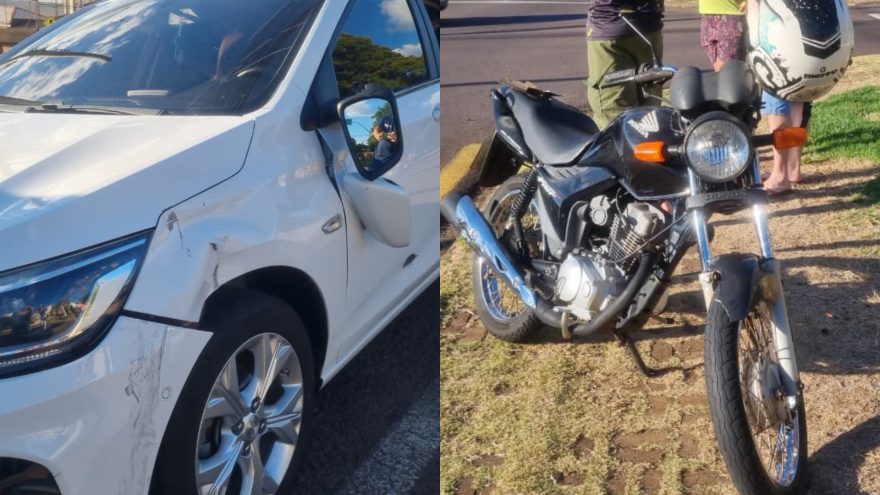 Motociclista fica ferido em colisão com Ônix no bairro Coqueiral