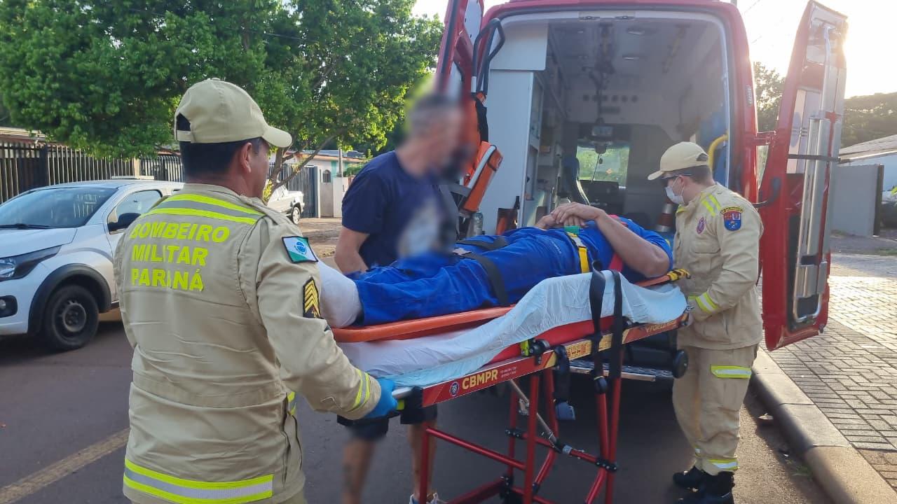 Acidente entre carro e motocicleta deixa Homem ferido no bairro Cancelli
