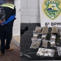 Imagem referente a Choque enquadra motoboy em flagrante durante entrega de maconha no Conjunto Riviera