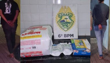 Imagem referente a Casal é detido suspeito de furtar fraldas e kits de shampoo em farmácia no bairro Coqueiral