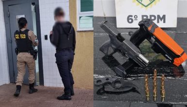 Imagem referente a Segurança armada sem porte é flagrada após mulher baleada em estabelecimento no Florais do Paraná