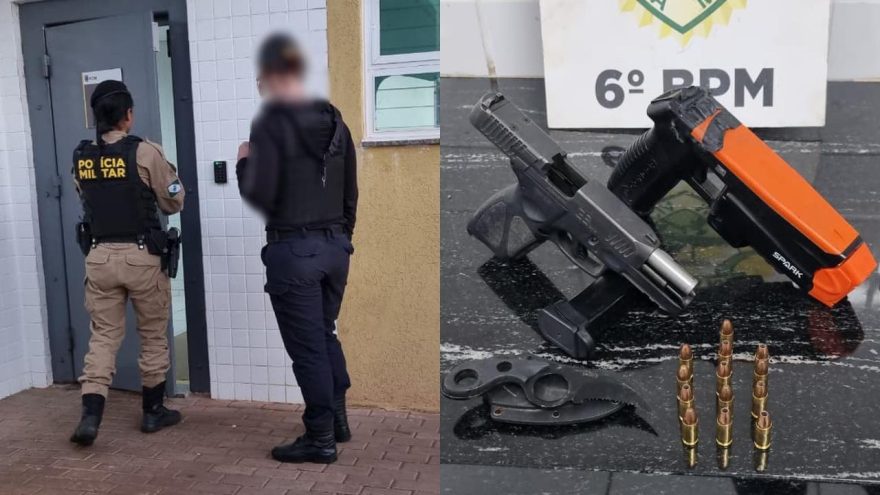 Segurança armada sem porte é flagrada após mulher baleada em estabelecimento no Florais do Paraná