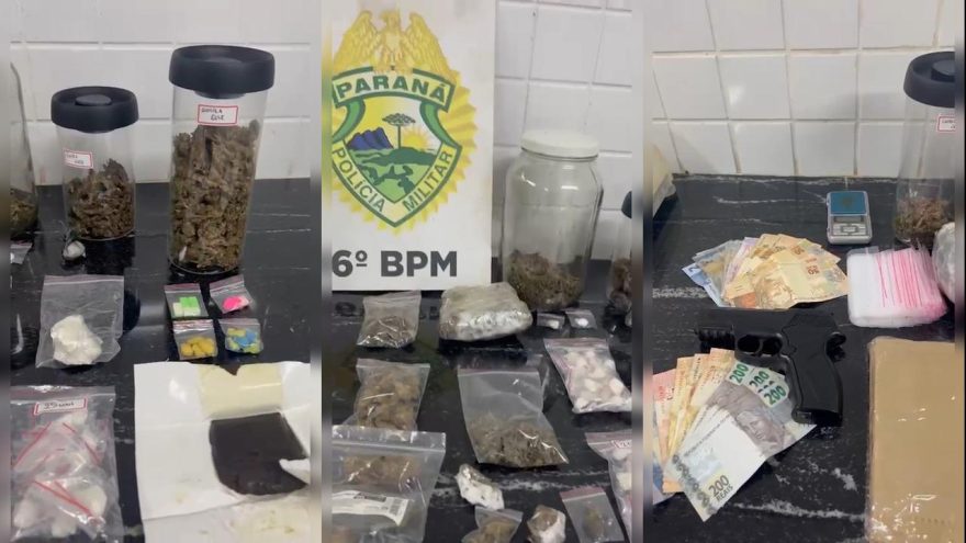 Jovem de 19 anos é detido com drogas no Centro de Cascavel