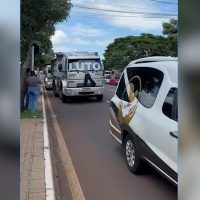 Imagem referente a Vídeo: 'Buzinaço' marca última homenagem ao caminhoneiro Marciano Rodrigo Kuhn