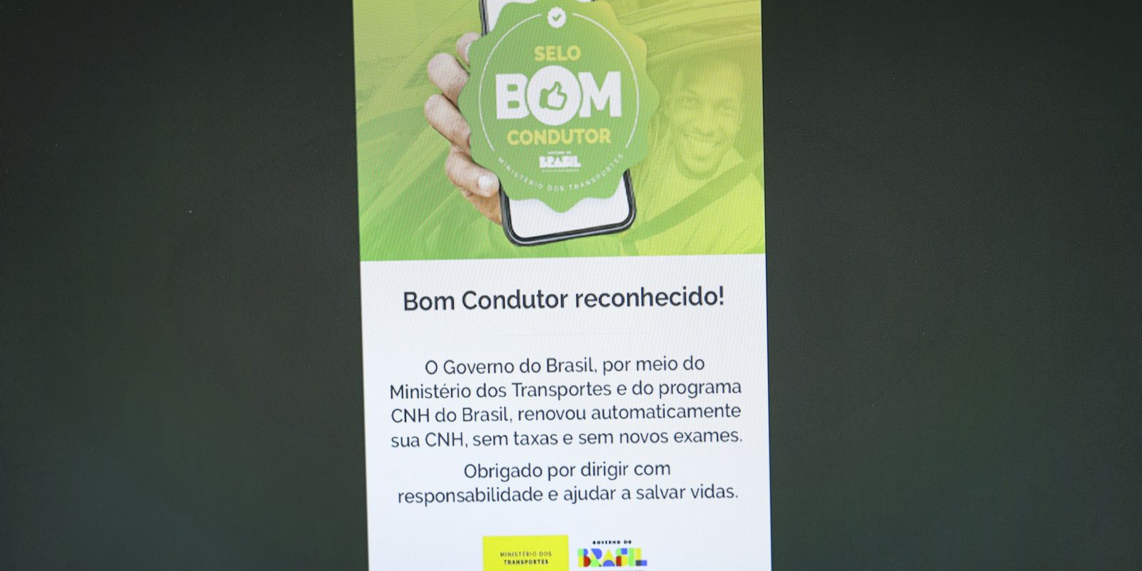 Renovação automática de CNH beneficia 300 mil na primeira semana Renovação automática de CNH beneficia 300 mil na primeira semana