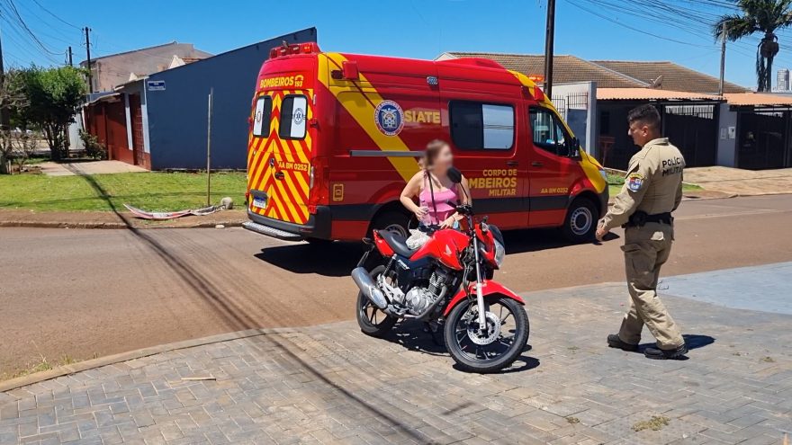 Criança de 4 anos é atropelada por motocicleta no Bairro Santa Cruz, em Cascavel