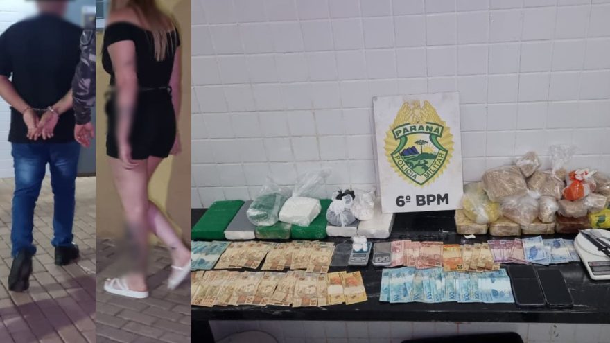 Pó e Crack: Choque aborda Toyota Camry e casal é detido em flagrante por tráfico de drogas na região Norte