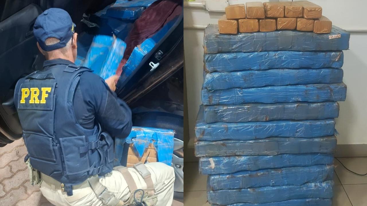 Ação da PRF resulta na apreensão de mais de 100 kg de maconha na BR-277 Ação da PRF resulta na apreensão de mais de 100 kg de maconha na BR-277