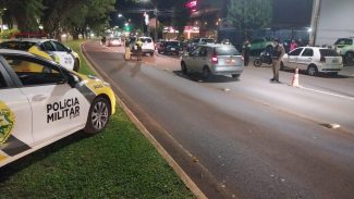 PM e Transitar realizam fiscalização de trânsito na Avenida Brasil