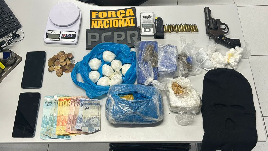 PCPR e Força Nacional prendem dois homens e apreendem drogas em Paranaguá