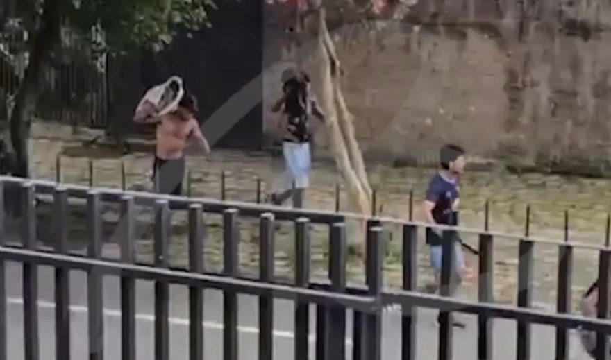 Vídeos mostram inúmeros bandidos agindo à luz do dia em bairro de classe média