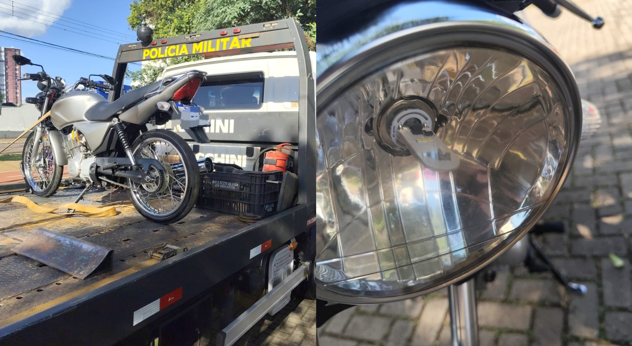 Motociclista 'pé de chinelo' é pego pela PM pilotando sem CNH em Cascavel