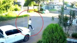 Imagens mostram ladrão abandonando Hilux pouco após o furto em Cascavel