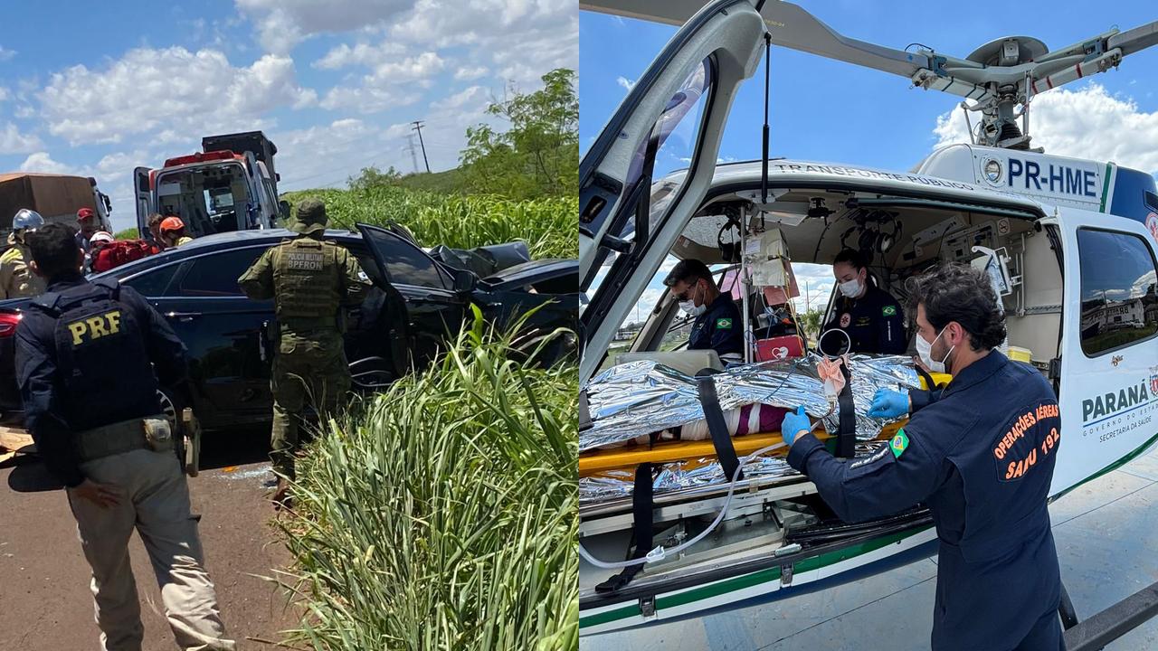 Grave acidente deixa dois mortos e quatro feridos na BR-163 Grave acidente deixa dois mortos e quatro feridos na BR-163