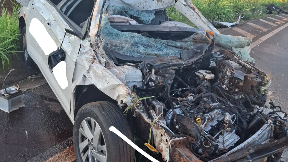 Idoso fica ferido após atropelar bovino na PR-323 em Cafezal do Sul