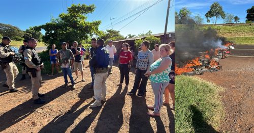 Moradores interditam rodovia BR-277 em protesto por ônibus escolar