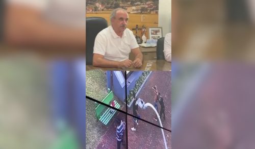 Com câmeras do gabinete, prefeito flagra situação suspeita e aciona GM na Praça da Bíblia Com câmeras do gabinete, prefeito flagra situação suspeita e aciona GM na Praça da Bíblia