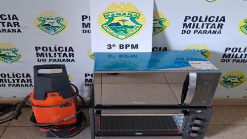 Objetos de furto são recuperados e homem é preso em Pato Branco