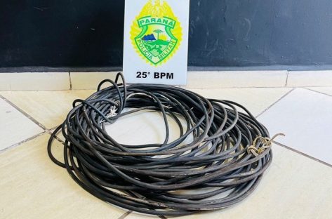 PM prende em flagrante homem furtando fiação elétrica da antiga rodoviária