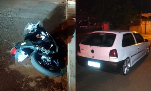 PM recolhe moto com escape alterado e Gol rebaixado no Bairro Brasília PM recolhe moto com escape alterado e Gol rebaixado no Bairro Brasília