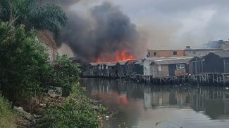 Incêndio destrói sete barracos no Dique da Vila Gilda, em Santos