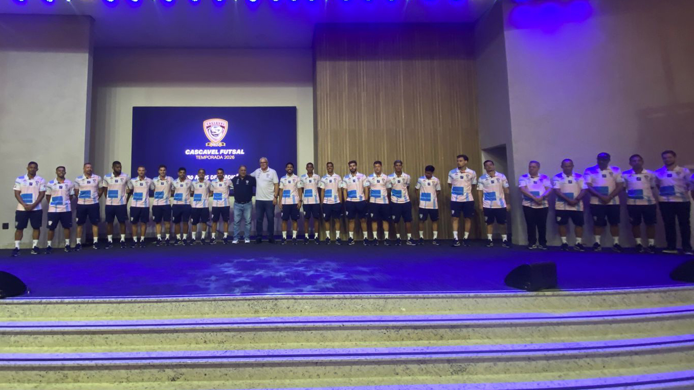 Cascavel Futsal apresenta elenco 2026 e oficializa transição de presidência
