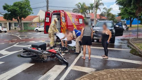 Acidente de trânsito no Maria Luiza deixa motociclista ferido Acidente de trânsito no Maria Luiza deixa motociclista ferido