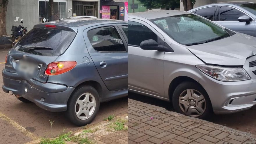 Colisão traseira entre carros é registrada na Rua Manaus