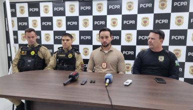 Imagem referente a Autoridades falam sobre prisão de suspeito de latrocínio contra idosos em Ibema