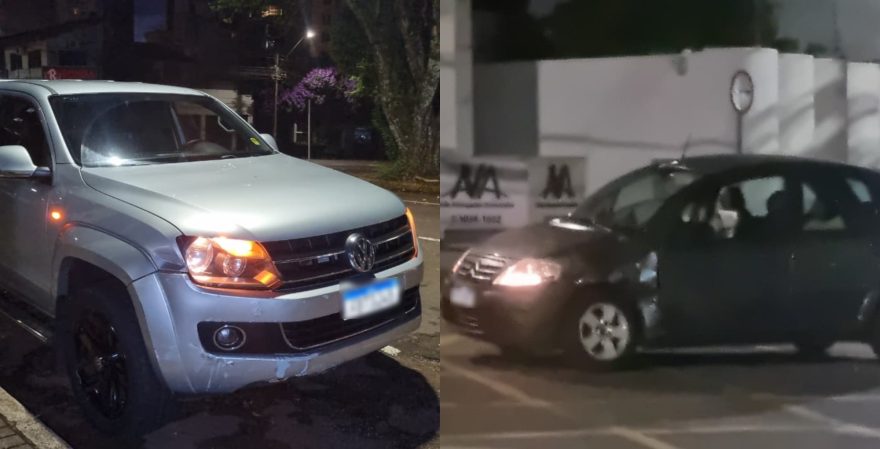 C3 e caminhonete se envolvem em colisão no Centro de Cascavel