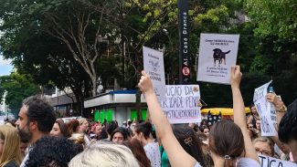 Centenas de pessoas em São Paulo pedem justiça pelo cão Orelha