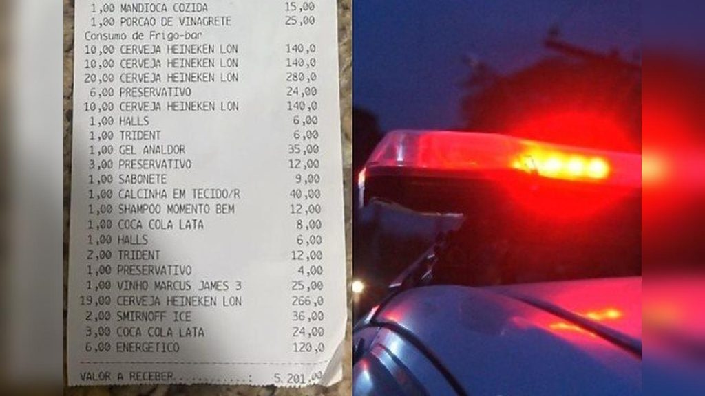 Farra de picanha e 69 cervejas termina em cana após calote de R$ 5 mil em motel
