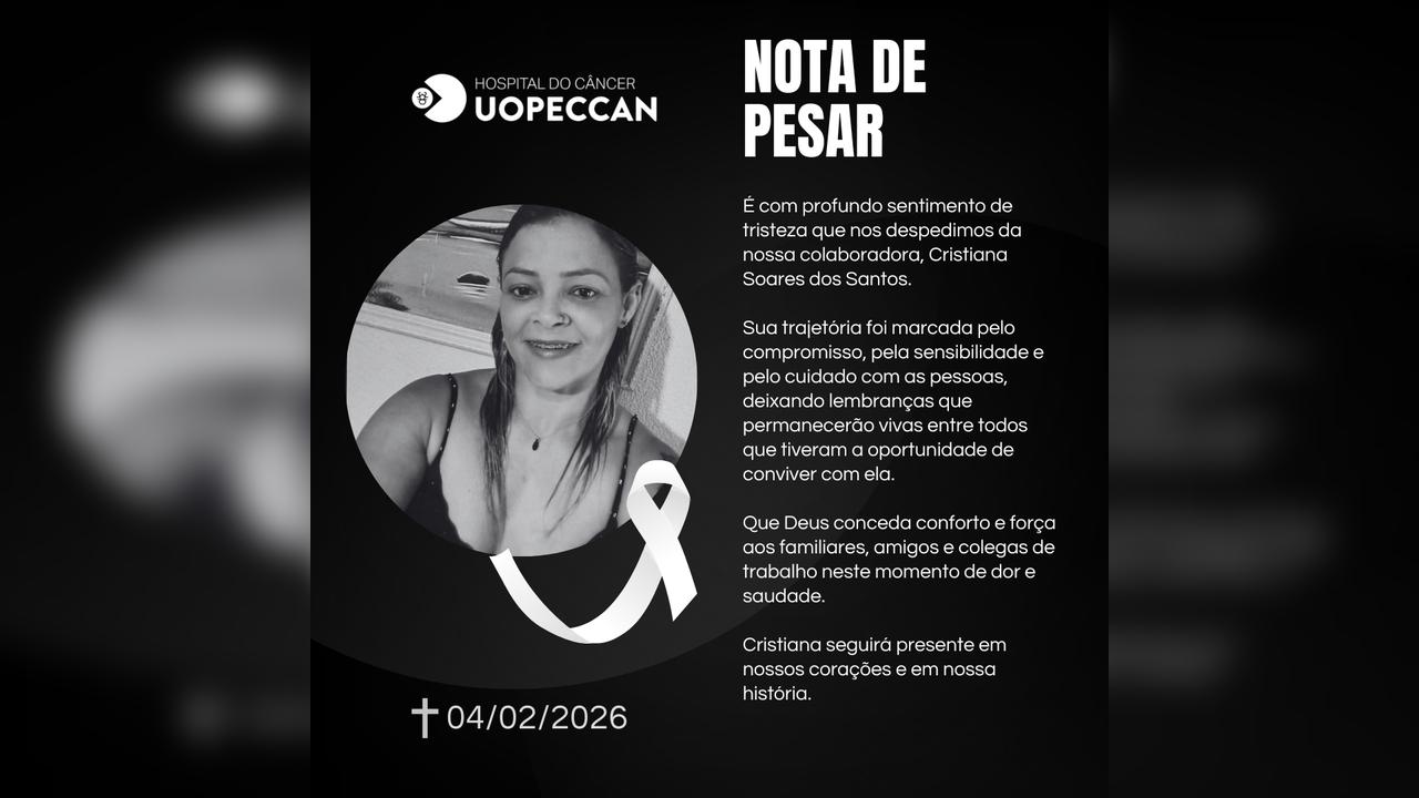 Uopeccan lamenta morte de colaboradora Cristiana dos Santos vítima de acidente no Alto Alegre Imagem referente a Uopeccan lamenta morte de colaboradora Cristiana dos Santos vítima de acidente no Alto Alegre