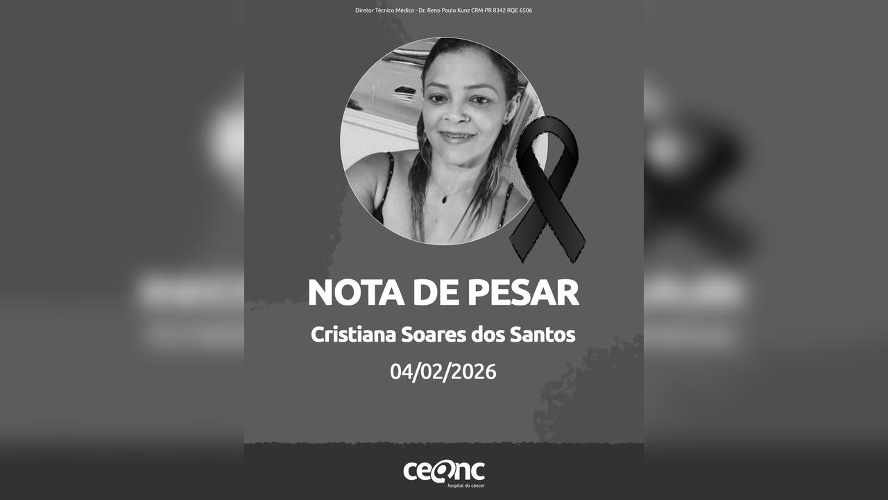 CEONC emite nota de pesar pela morte da técnica de farmácia Cristiana Soares dos Santos CEONC emite nota de pesar pela morte da técnica de farmácia Cristiana Soares dos Santos