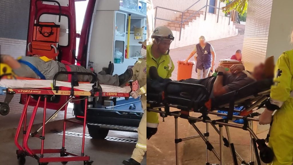 Acidente na marginal da BR-277 deixa motociclista e ciclista feridos em Cascavel