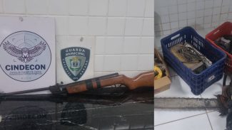 GM apreende ferramentas, eletrônicos e espingarda em ação contra o tráfico em Cascavel