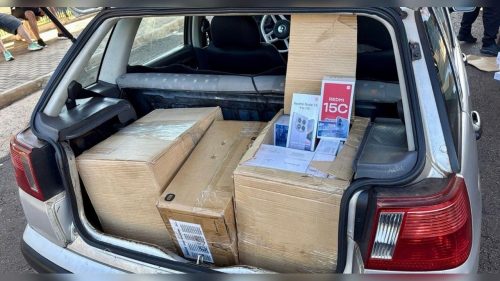 Estudante de medicina é detido pela PRF com 151 celulares sem nota fiscal