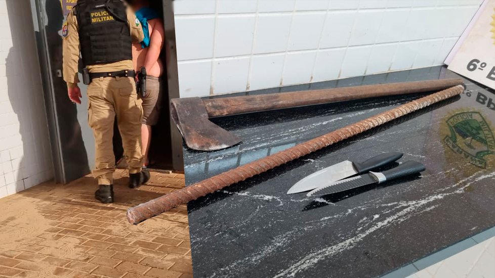 Homem de 24 anos tenta matar a própria mãe com machado no bairro Parque São Paulo, em Cascavel Homem de 24 anos tenta matar a própria mãe com machado no bairro Parque São Paulo, em Cascavel