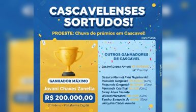 Imagem referente a Saiu o prêmio! PROESTE garante bolada de R$ 200 mil; veja o resultado completo