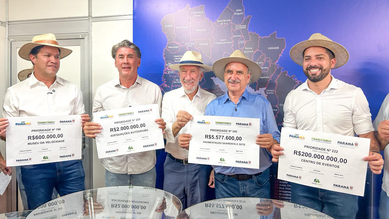 Prefeitura de Cascavel recebe mais de R$ 224 milhões de recursos para investimentos em áreas estratégicas do turismo