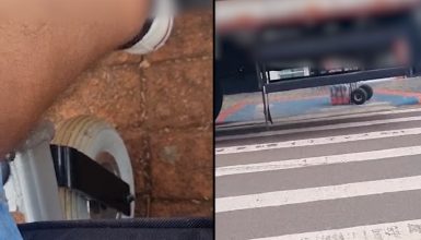 Imagem referente a Cadeirante faz vídeo para denunciar caminhão bloqueando rampa de acessibilidade no Claudete