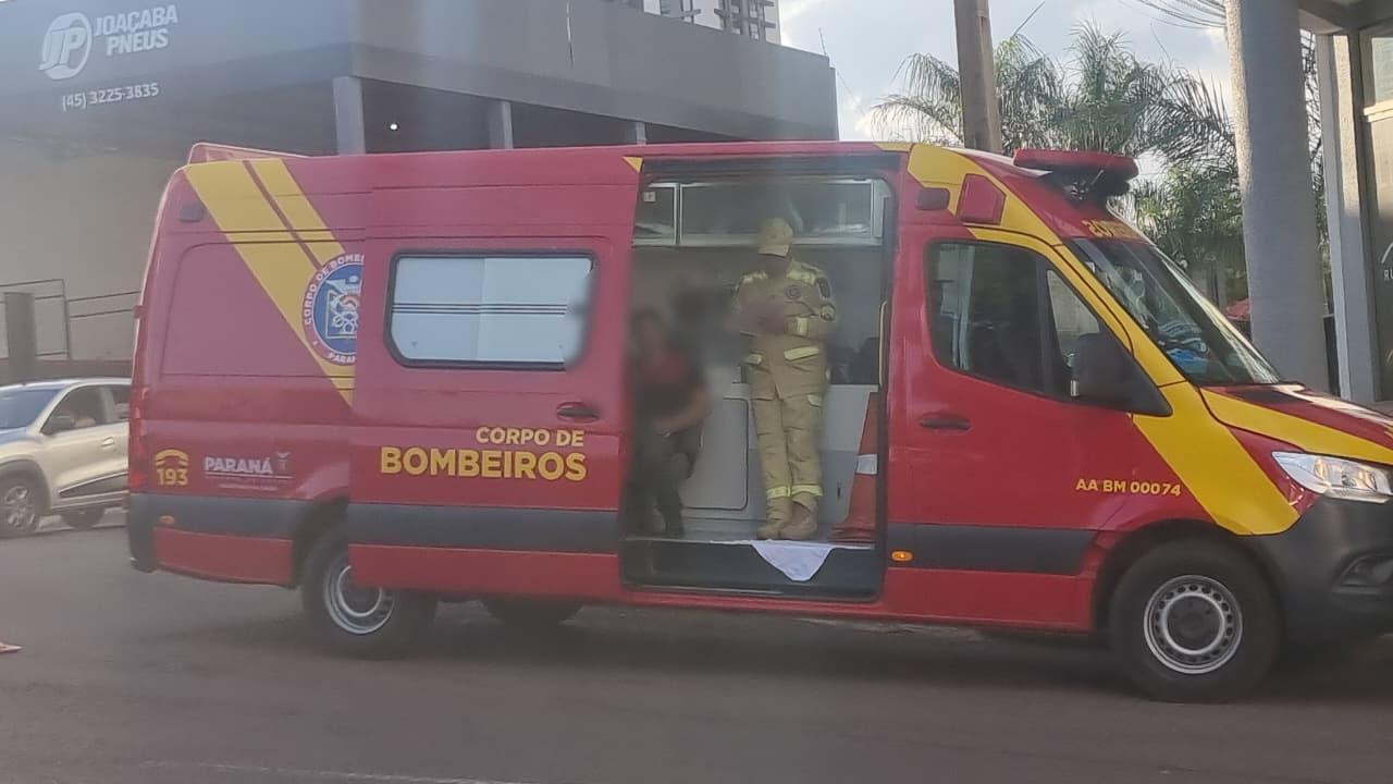 Acidente na Rua Erechim deixa motociclista ferido Acidente na Rua Erechim deixa motociclista ferido
