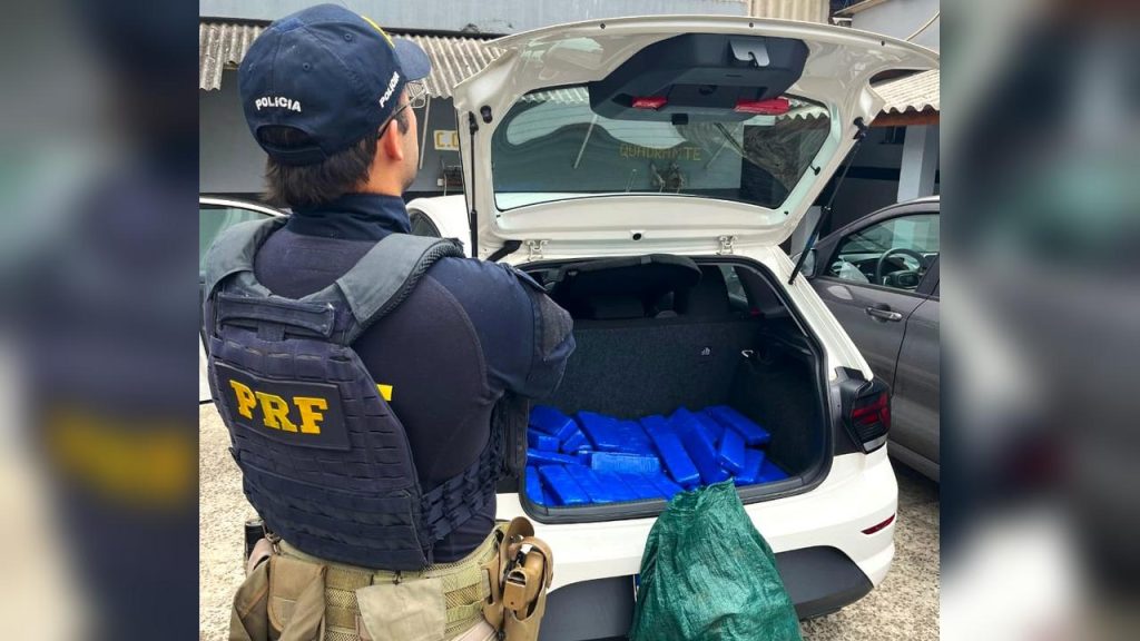 PRF apreende mais de 125 kg de drogas na BR-277 e prende motorista