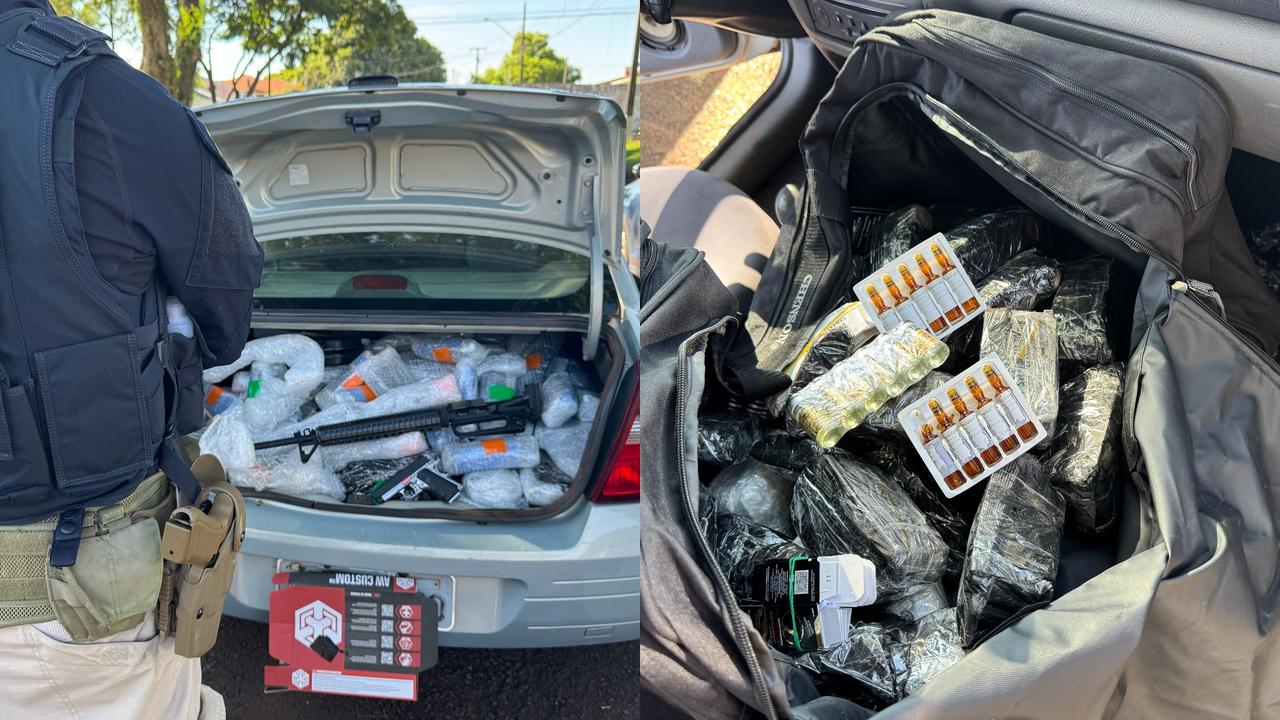 Armas de airsoft, anabolizantes e eletrônicos são apreendidos em abordagem na BR-369 Imagem referente a Armas de airsoft, anabolizantes e eletrônicos são apreendidos em abordagem na BR-369