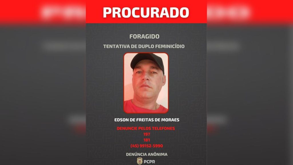 Polícia Civil intensifica buscas por suspeito de tentar matar esposa e cunhada com facão em Toledo
